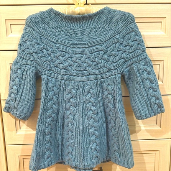 Blue cable-knit sweater❄️🧊🥶🩵 - Picture 3 of 6